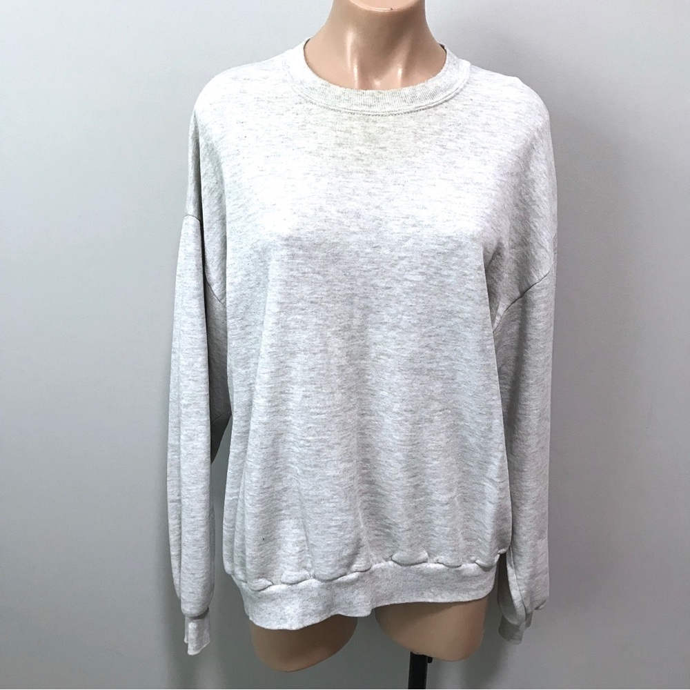Jerzees Vintage Gray Plain Sweatshirt XL Made in USA